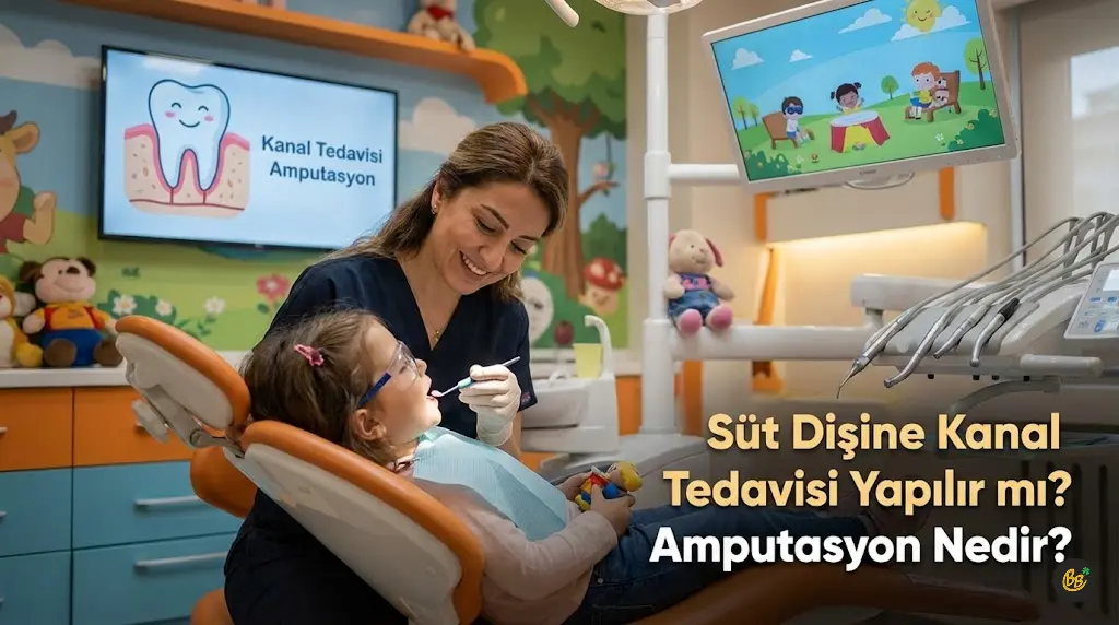 Çocuklarda süt dişine kanal tedavisi ve amputasyon uygulaması - Root canal treatment and amputation application on baby teeth in children - Лечение корневых каналов и ампутация молочных зубов у детей